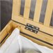Cesto para Ropa Bambú, Poliéster con algodón HOMCOM, hogar - baño Marron