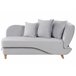 Beliani Chaise longue Terciopelo MERI Gris Claro