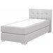 Beliani Cama continental Poliéster ADMIRAL 99x212 Gris Claro