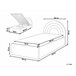 Beliani Cama infantil con almacenaje Poliéster ANET Beige