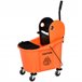 Cubo para Fregona Plástico PP, Metal HOMCOM Naranja