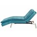 Beliani Chaise longue Terciopelo LOIRET Azul/ Verde