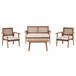 Beliani Conjunto de jardín Madera de acacia ARENELLA Beige