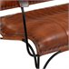 Banco de metal y piel Marron