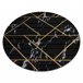 Alfombra EMERALD exclusivo 2000 circulo - glamour 160x160 Negro