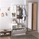 Conjunto Muebles de Entrada Tablero de partículas HOMCOM 90 Blanco