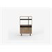 Buffet de cocina bajo OBIN. 2 Puertas y 1 cajón. Negro/ Madera