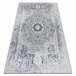 Alfombra lavable ANDRE 1072 Rosetón vintage 160x220 Blanco/ Gris