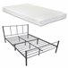 Cama doble Laos con somier y colchón metal Gris