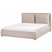 Beliani Cama con almacenaje Terciopelo BAJONNA 183x235 Beige