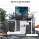 Mesa de Ordenador MDF,Metal HOMCOM, oficina - escritorios 100x52 Negro