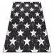 Alfombra de cuerda sisal FLAT Estrellas 160x230 Negro