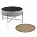 Mesa de centro Tauranga con tablero extraíble aglomerado/metal Gris