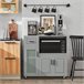 Aparador Cocina con Ruedas 3 Puertas y 1 cajón FSB78-HG SoBuy Gris Claro