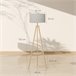 Lámpara de Pie Madera, Lino HOMCOM, hogar - iluminación Gris