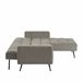 Chaise longue con cama FLO reversible 3 plazas gris Gris