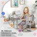 Pupitre Infantil PP, MDF, Acero ZONEKIZ 49x80 Gris