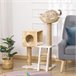 Árbol para Gatos Aglomerado de Madera, Totora, Poliéster PawHut Marron