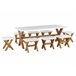 Beliani Conjunto de comedor OLBIA Blanco