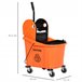 Cubo para Fregona Plástico PP, Metal HOMCOM Naranja