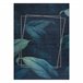 Alfombra lavable ANDRE 1170 Hojas Geométrico 80x150 Azul Marino