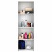 Armario multiusos 2 puertas efecto madera Blanco