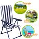 Silla plegable 5 posiciones marinera Aktive Garden Azul
