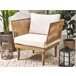 Beliani Conjunto longue CREMONA Blanco/ Beige