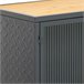 Aparador de vidrio, metal y madera 2 puertas Negro