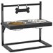 Comedero para Perros Acero, Metal PawHut Negro