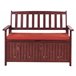 Beliani Banco Madera de acacia SOVANA 120x60 Rojo