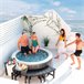 INTEX Pack 2 bancos medianos y 2 grandes para spa circular Marron