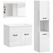 Muebles de Baño Melamina de Madera kleankin, hogar - baño Blanco