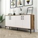 Aparador efecto madera 160 Blanco/ Madera