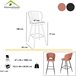 Set 2 taburetes de comedor ecopiel ONA Marron