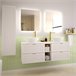 Mueble bajo lavabo compartimiento encimera Soline 140 Blanco