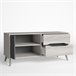 Mueble TV Orly 1 Puerta y 2 cajones Roble Claro/Gris Gris