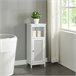 Mueble de baño Karlsøy con 1 puerta MDF ratán Blanco