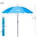 Sombrilla playa antiviento con mástil inclinable y protección UV50 Aktive Azul
