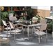 Beliani Mesa de jardín GROSSETO 90x180 Negro/ Gris