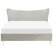 Beliani Cama con somier Terciopelo CHALEIX 168x212 Gris Claro