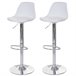 2x taburetes de bar taburete giratorio con base sintética Gris