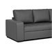 Chaise longue reversible piel sintética con cama HARRY Gris