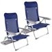 Aktive Pack 2 sillas playa multiposición plegado Slim c/mesa Azul