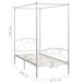 Estructura de cama con dosel metal 