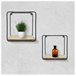 Acomoda Textil – Estantería para Pared de Madera. (2 Cubos) Madera Clara