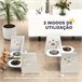 Comedero Perros Elevado MDF, Acero PawHut Blanco