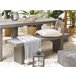 Beliani Conjunto de comedor TARANTO Gris