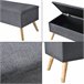 Banco Salford tapizado con almacenaje Salford 79x39 Gris Oscuro