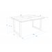 Mesa Comedor Fija 140x90 Blanco/ Gris